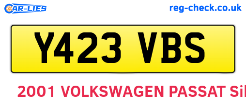 Y423VBS are the vehicle registration plates.