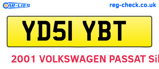 YD51YBT are the vehicle registration plates.