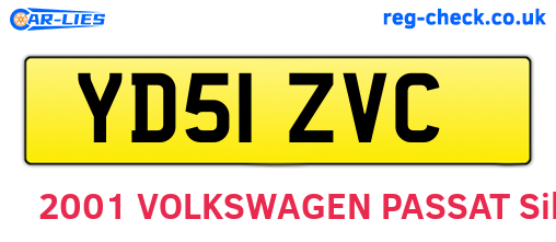YD51ZVC are the vehicle registration plates.