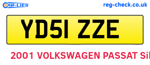 YD51ZZE are the vehicle registration plates.