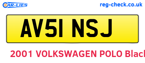 AV51NSJ are the vehicle registration plates.