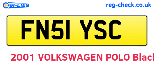 FN51YSC are the vehicle registration plates.