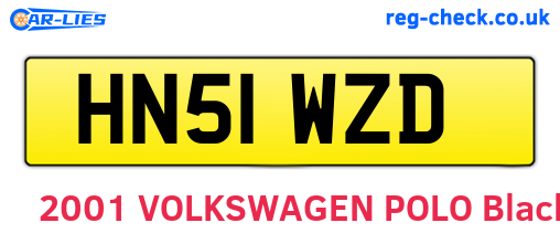 HN51WZD are the vehicle registration plates.