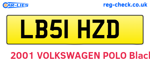 LB51HZD are the vehicle registration plates.