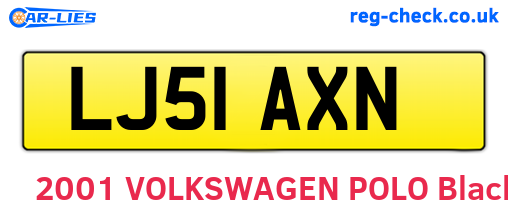 LJ51AXN are the vehicle registration plates.