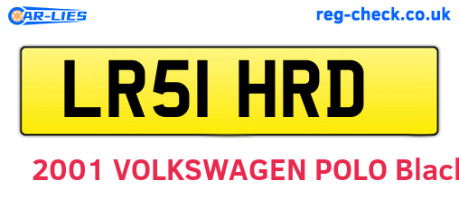 LR51HRD are the vehicle registration plates.