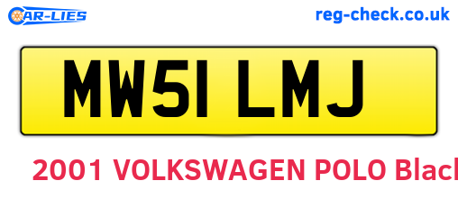 MW51LMJ are the vehicle registration plates.