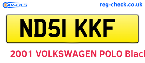 ND51KKF are the vehicle registration plates.