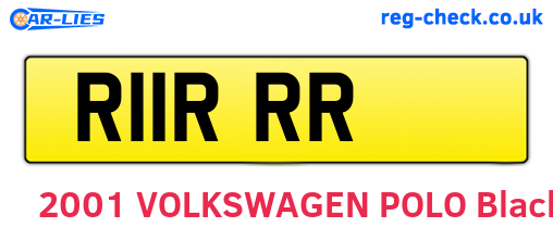 R11RRR are the vehicle registration plates.