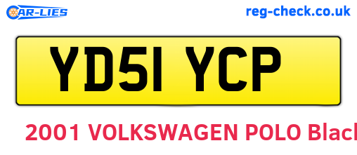 YD51YCP are the vehicle registration plates.