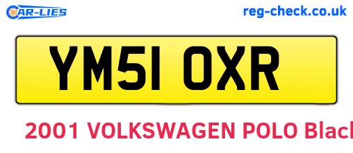 YM51OXR are the vehicle registration plates.