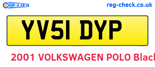 YV51DYP are the vehicle registration plates.