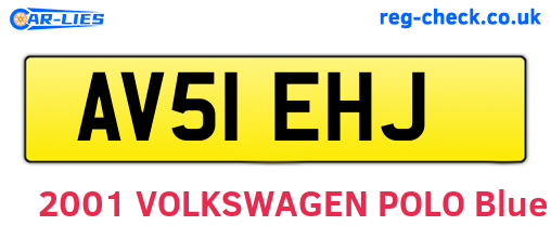 AV51EHJ are the vehicle registration plates.
