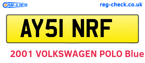 AY51NRF are the vehicle registration plates.
