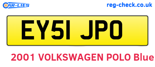 EY51JPO are the vehicle registration plates.