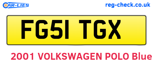 FG51TGX are the vehicle registration plates.