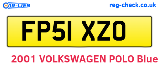 FP51XZO are the vehicle registration plates.