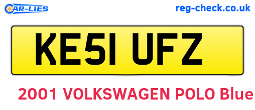 KE51UFZ are the vehicle registration plates.