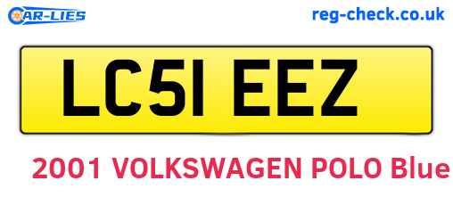 LC51EEZ are the vehicle registration plates.