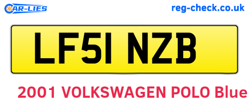 LF51NZB are the vehicle registration plates.