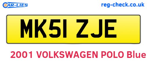 MK51ZJE are the vehicle registration plates.