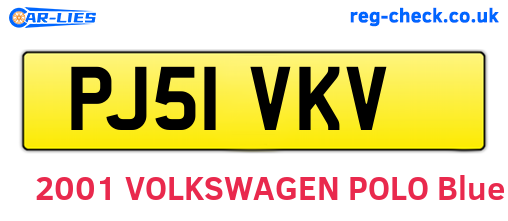 PJ51VKV are the vehicle registration plates.