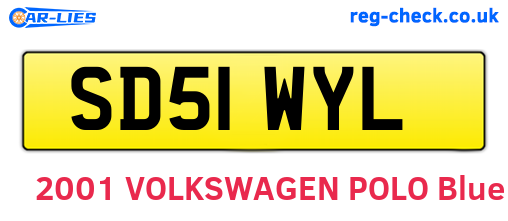 SD51WYL are the vehicle registration plates.