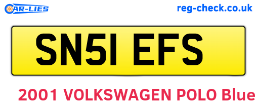 SN51EFS are the vehicle registration plates.