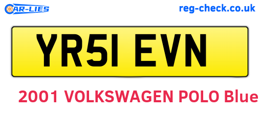 YR51EVN are the vehicle registration plates.
