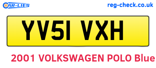 YV51VXH are the vehicle registration plates.