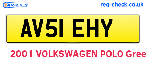 AV51EHY are the vehicle registration plates.