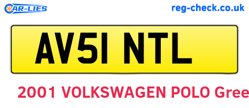 AV51NTL are the vehicle registration plates.