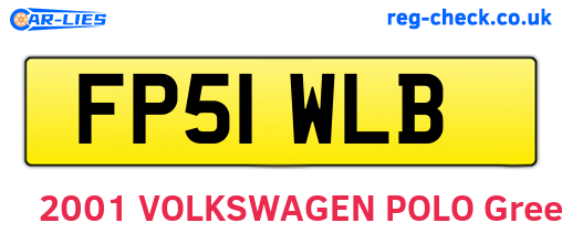 FP51WLB are the vehicle registration plates.