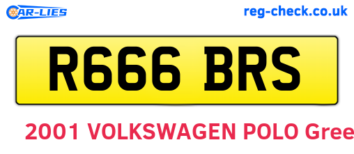 R666BRS are the vehicle registration plates.