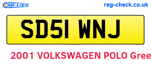 SD51WNJ are the vehicle registration plates.