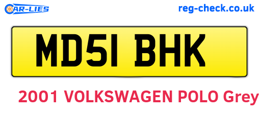 MD51BHK are the vehicle registration plates.