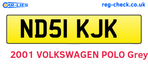 ND51KJK are the vehicle registration plates.