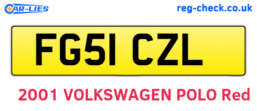 FG51CZL are the vehicle registration plates.