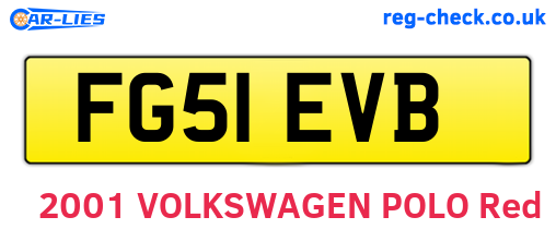 FG51EVB are the vehicle registration plates.