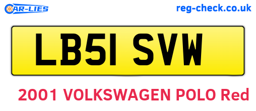 LB51SVW are the vehicle registration plates.