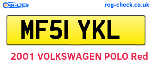 MF51YKL are the vehicle registration plates.
