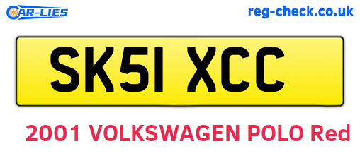 SK51XCC are the vehicle registration plates.