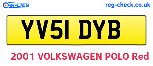 YV51DYB are the vehicle registration plates.