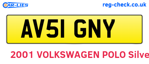 AV51GNY are the vehicle registration plates.