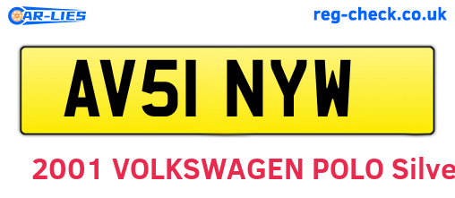 AV51NYW are the vehicle registration plates.