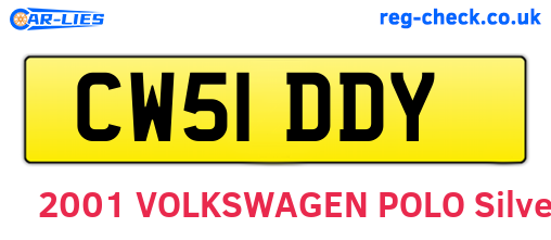 CW51DDY are the vehicle registration plates.
