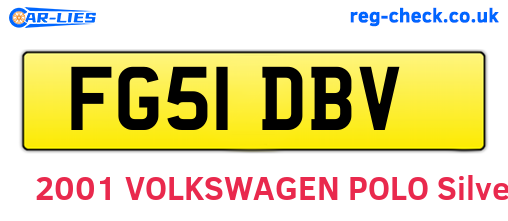 FG51DBV are the vehicle registration plates.