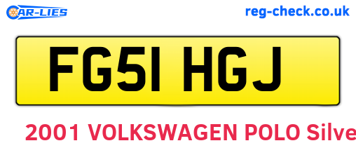 FG51HGJ are the vehicle registration plates.
