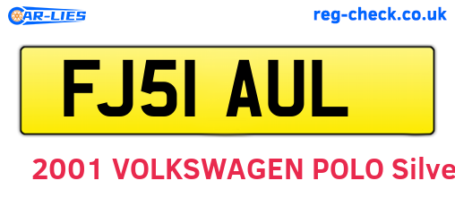 FJ51AUL are the vehicle registration plates.