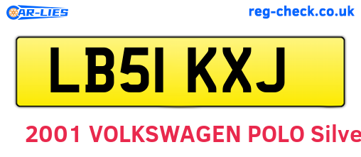 LB51KXJ are the vehicle registration plates.